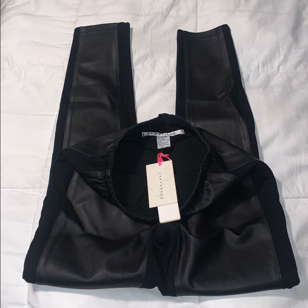 Rezrekshn by Esther Chen black leather pants